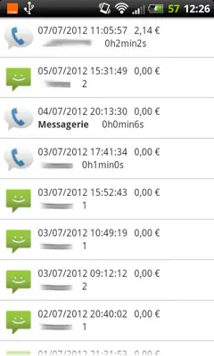 FreeMobile Suivi Conso android App screenshot 2